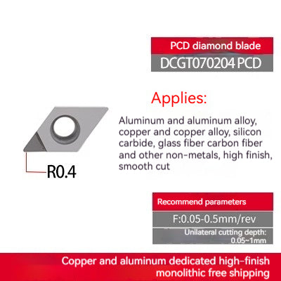 1032-Diamond inserts copper and aluminum special CNC lathe tools gemstone lathe cutter grain super bright PCD cutter head diamond cutter head Shandong Denso Pricision Tools Co.,Ltd.
